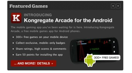 Google se mosquea y elimina Kongregate Arcade del Android Market