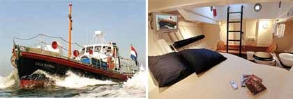 Un barco de rescate convertido en hotel