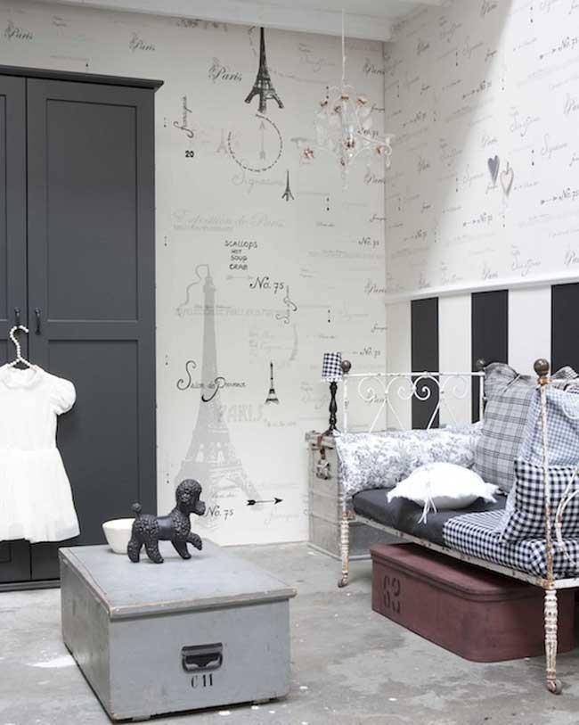 Estampados gráficos en blanco y negro para decorar el dormitorio de tu bebé