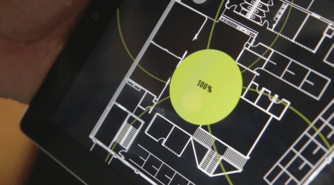 Applicación que corre en un iPad y permite saber dónde está la mascota de Matt