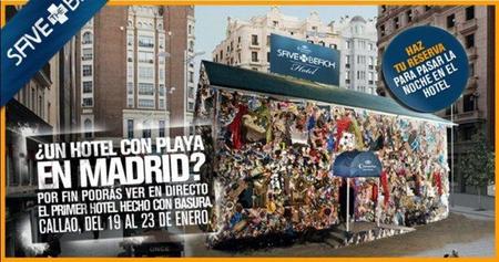 El hotel hecho de basura ahora llega a Madrid