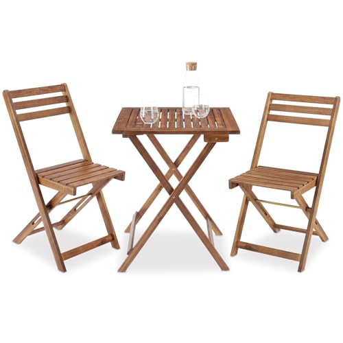 tectake® Set de Bistró de Mesa Plegable y Sillas