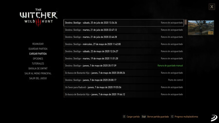 The Witcher 3 Partidas Guardadas