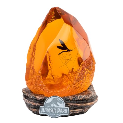 Grupo Erik Jurassic Park Lampara Escritorio Mosquito en Ámbar Decorativa | Lampara Mesita Noche sin Cable con Luz tenue (USB o Pilas), Lampara Habitacion Juvenil, Jurassic Park Merchandising Oficial