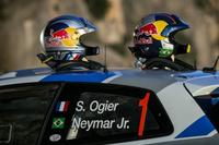 Neymar Jr. copilotando a Sébastien Ogier