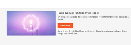La radio 'Nuevos lanzamientos' ya está disponible para todos los usuarios de Google Play Música