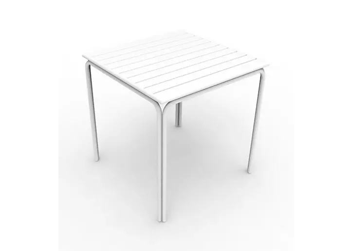 Mesa de aluminio ALEGRIA blanco 70x70 cm