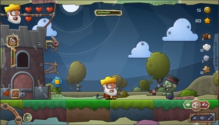 ¿Escapar de los zombis con un castillo que vuela? Con el juego en flash gratuito 'Zombie at the Gates' esto se hará realidad