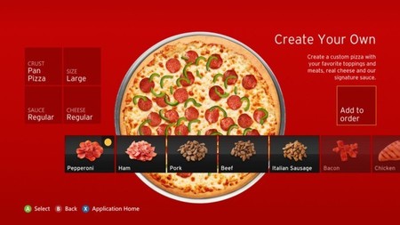 Ya se pueden pedir pizzas desde la Xbox 360
