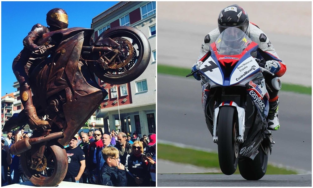 El recuerdo de Dani Rivas ya preside su Moaña natal en forma de estatua