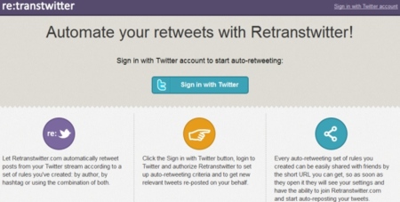 Retranstwitter, el servicio que te ayuda a automatizar tus retuits. Y a perder seguidores si lo usas mal