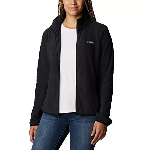 Columbia Mujer Forro polar con cremallera completa, Black, S