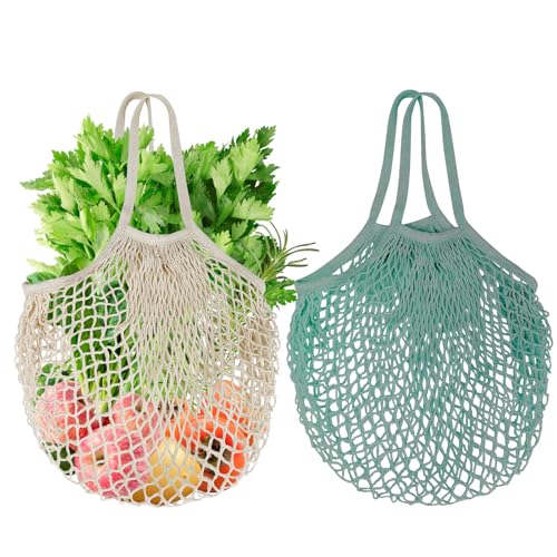 Mordx 2 bolsas de la compra de red reutilizables