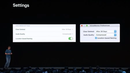 Conversión de los Settings en iOS a las Preferences en Mac. El sistema hará la conversión él solo.