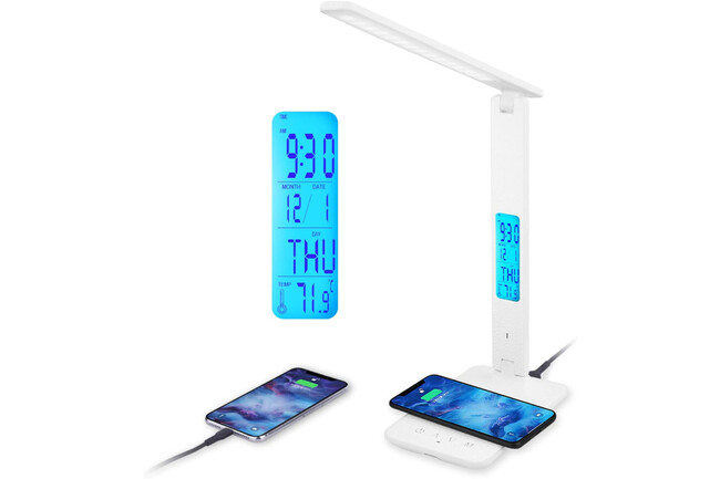 SKYSHU Lámpara De Mesa De Noche De Cielo Azul, Pequeña Luz LED De Escritorio, Lámpara De