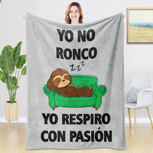 Rebundex Regalos Hombre Originales Regalos para Padre Abuelo Regalo Novio Perezoso Regalos San Valentin Divertidos para Hombre Regalo Dia del Padre Manta de Felpa 1.3 × 1.5m