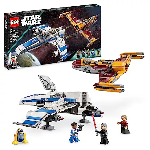 LEGO 75364 Star Wars ala-E de la Nueva República vs. Caza Estelar de Shin Hati, Set de la Serie Ahsoka con 2 Vehículos de Juguete, Figura de Droide, 4 Minifiguras y 2 Espadas Láser