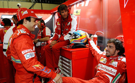 Felipe Massa deja entrever que Fernando Alonso no utilizaba el simulador de Ferrari