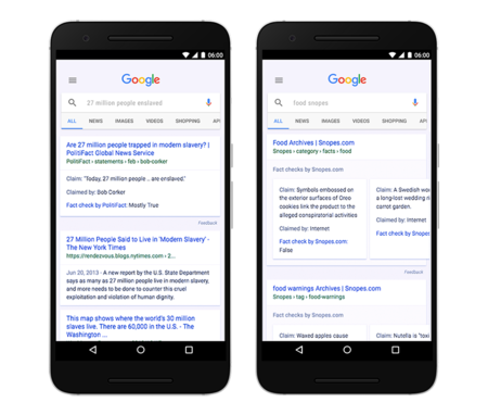 Google te alertará de noticias falsas directamente en los resultados de búsqueda