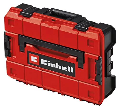 Original Einhell Maleta con sistema E-Case S-F (máx. 25 kg, almacenamiento y transporte universales de accesorios y herramientas, apilable, a prueba de salpicaduras, incluye 2 insertos de espuma)