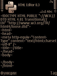 S60 HTML Editor, edita código en el teléfono