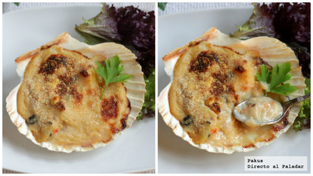 Vieiras con refuerzo. Receta de Navidad