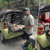 Si la pregunta es qué es lo más loco que puede hacerse con un coche Smart, la respuesta está en EEUU: una pizzería con dos hornos