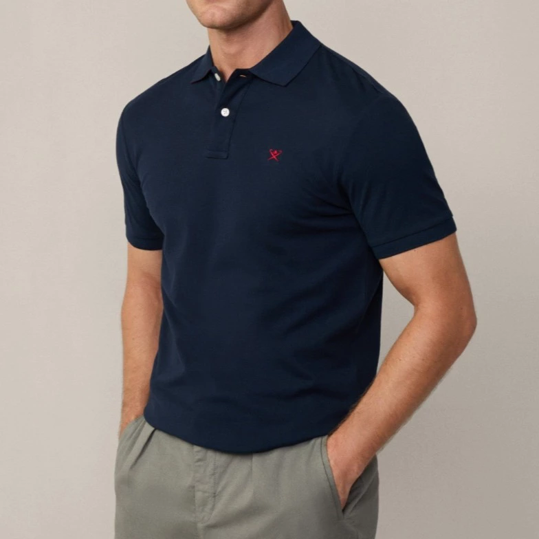 Hackett London POLO PIQUÉ FIT SLIM MARINO