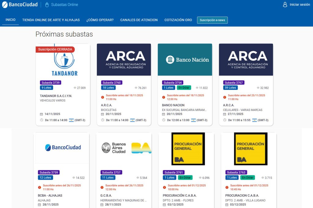 ARCA subasta 60 celulares de varias marcas en noviembre: qué modelos hay y cómo participar 