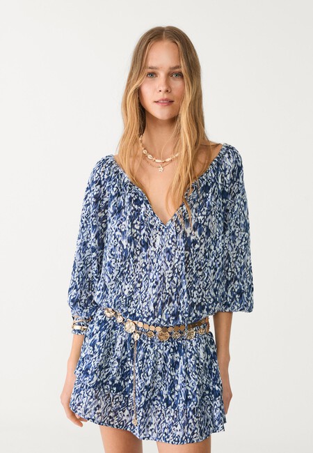 vestido boho de stradivarius