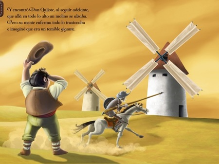 Las aventuras de Don Quijote de Touch of Classic en el iPad en versión para niños