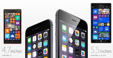 Los nuevos iPhone frente a frente con sus equivalentes en la gama Nokia Lumia
