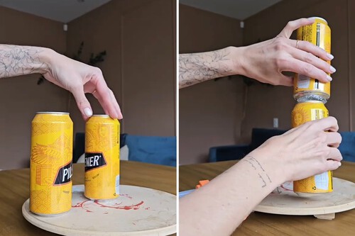 Cómo hacer un cascanueces con latas de refrescos