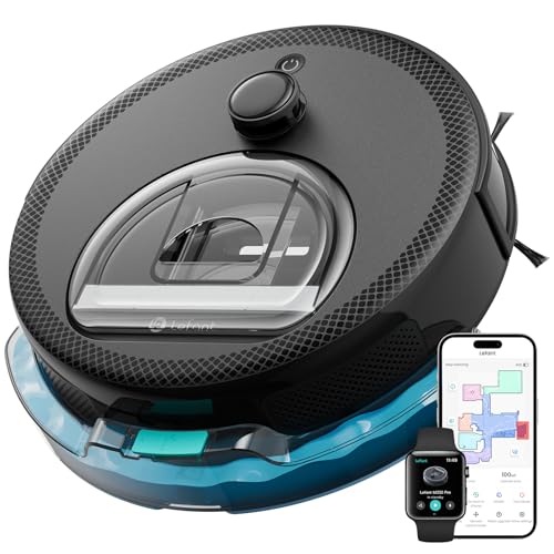 LEFANT M330 Pro Robot Aspirador y Fregasuelos 3 en 1, 150min, 5000Pa de Succión, Navegación dToF, Mapeo, Zonas Virtuales, Evitación de Obstáculos PSD 190°, Conectado por Alexa/App/WiFi