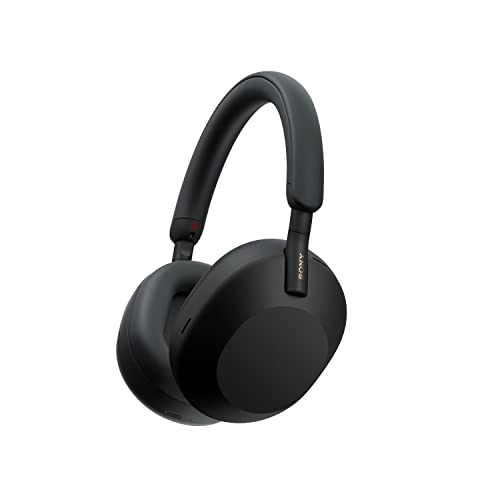 Sony WH-1000XM5 Noise Cancelling, Auriculares de diadema Bluetooth, Llamadas cristalinas, Hi-Res, 360 Reality Audio, 30 h de batería, Carga rápida, Incluye Funda rígida, iOS, Android - Negro