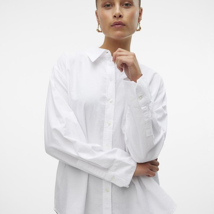 Vero Moda - Camisa de mujer oversize 100% algodón.