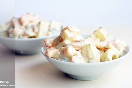 Ensaladilla de gambas y alcaparras. Receta