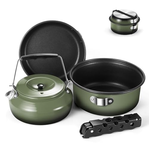 Odoland Juego de 5 Utensilios de Cocina para Camping