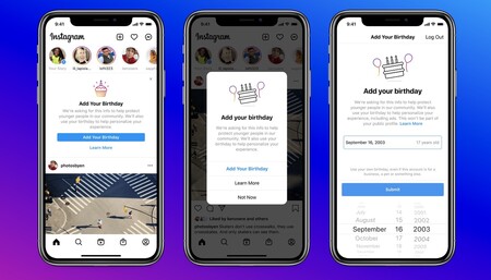 Instagram te pide tu fecha de nacimiento y, si rechazas esa petición varias veces, no podrás usar la aplicación