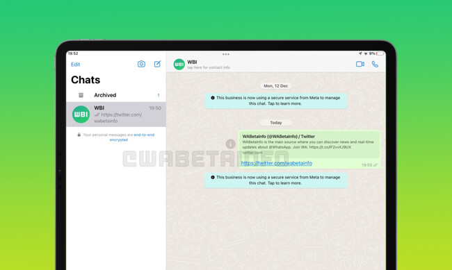 Whatsapp Ipad