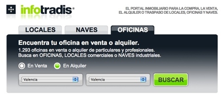 Infotradis, encuentra oficinas y locales por internet