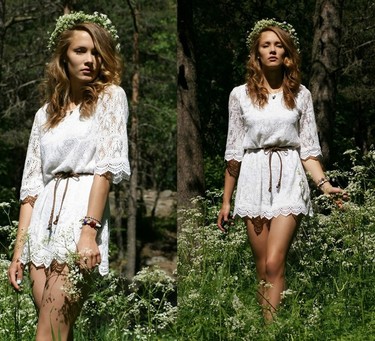 Blanca y radiante va la blogger