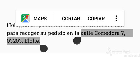 Cómo usar el selector de texto inteligente de Android Oreo para buscar direcciones, llamar, enviar correos y más