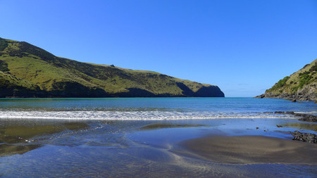 Playa de la bahía Long Bay. Península de Banks