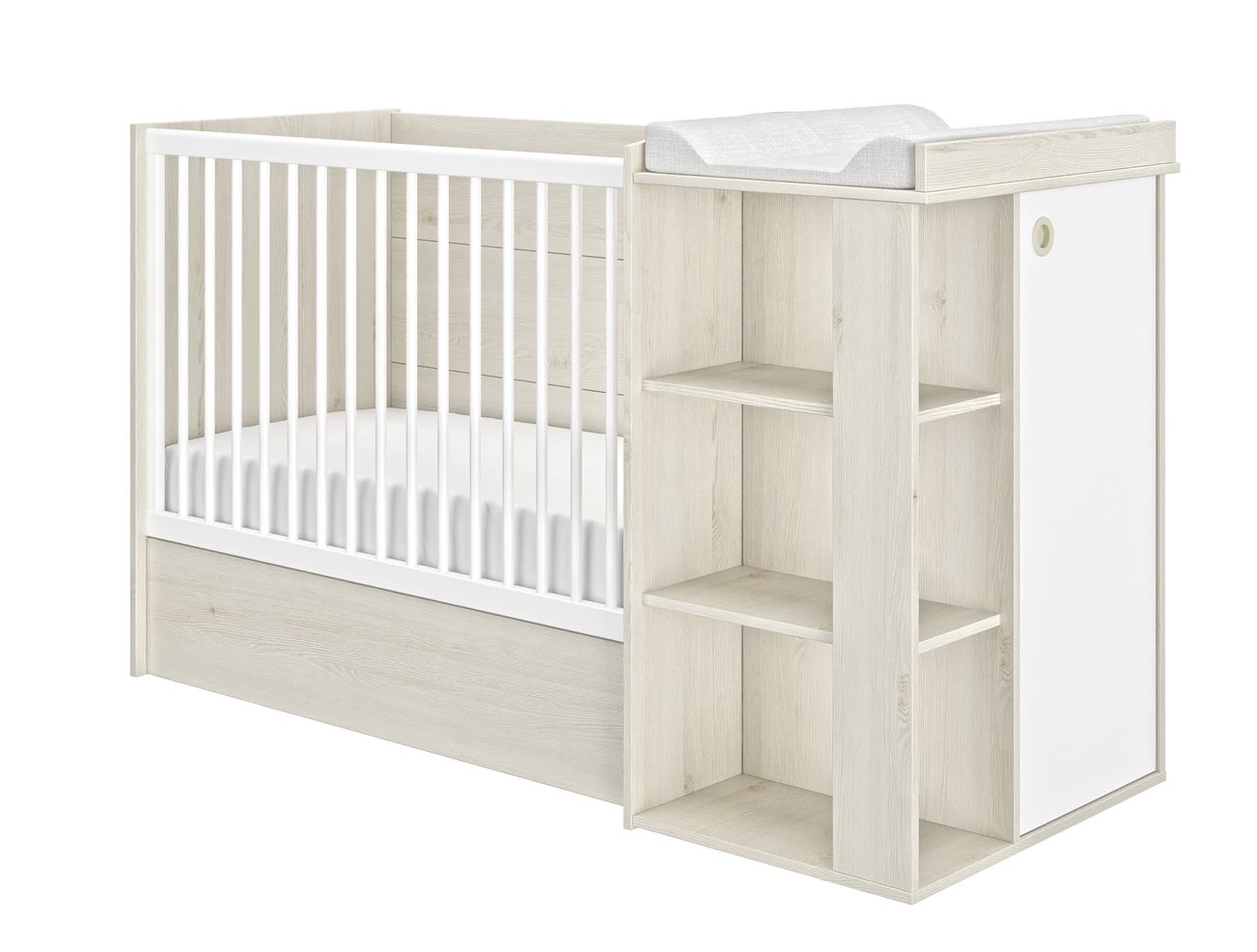 GALIPETTE
Cuna convertible (70 x 140 cm.) Galipette Romeo compacta pino claro/blanco
