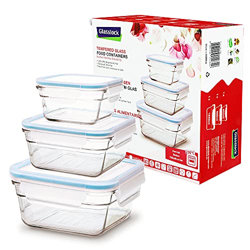 Lock & Lock Oven Glass Set x3 recipientes herméticos de Vidrio 