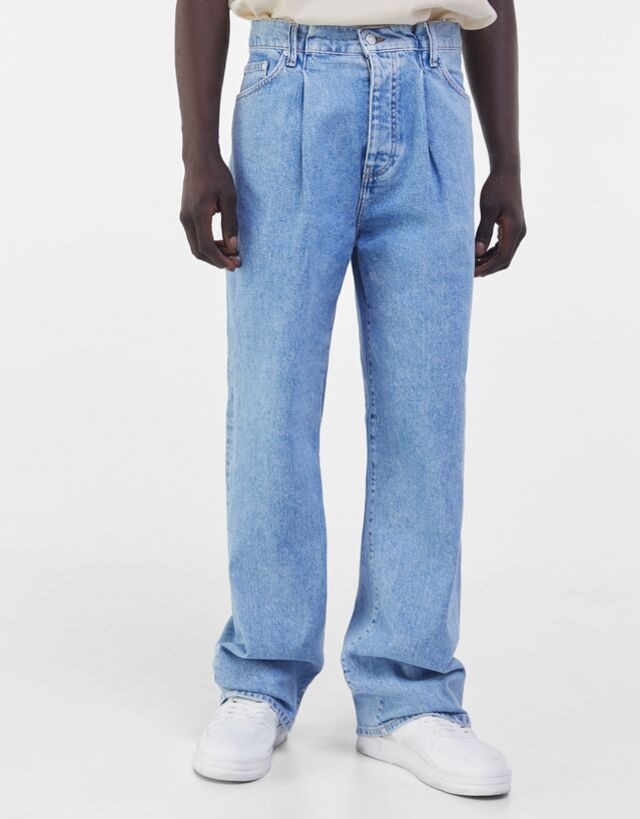 Jeans xtreme baggy con pliegues