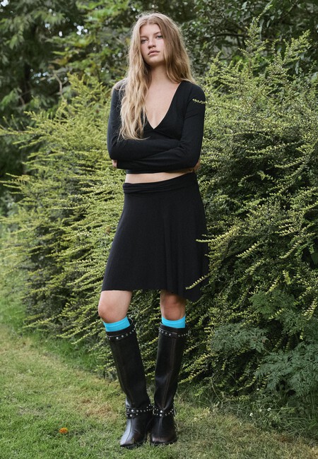 Falda Stradivarius Negra