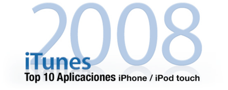 Las aplicaciones más populares de la App Store en el 2008