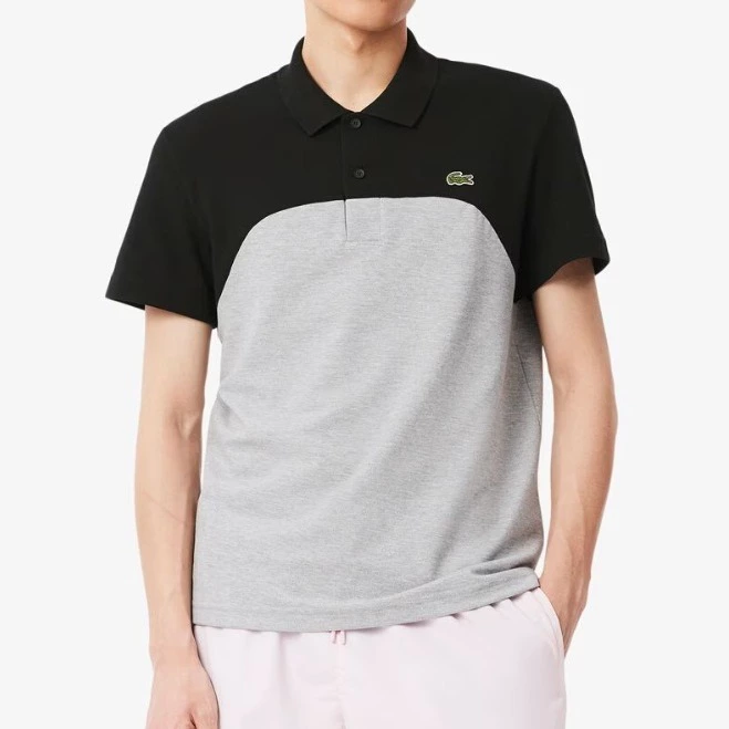 Lacoste Polo de hombre de corte regular con bloques de color